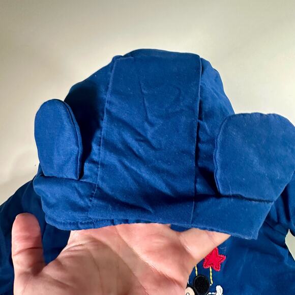 Disney Store 18-24 Months Blue Mickey Mouse One Piece Snowsuit Patches Stitching - Picture 6 of 12